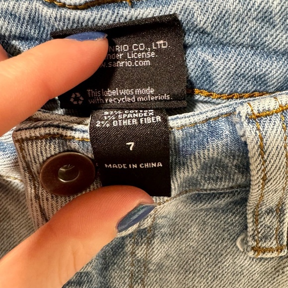 Sanrio My Melody Women's Skinny Jeans with Pink and White Accents - Picture 3 of 4